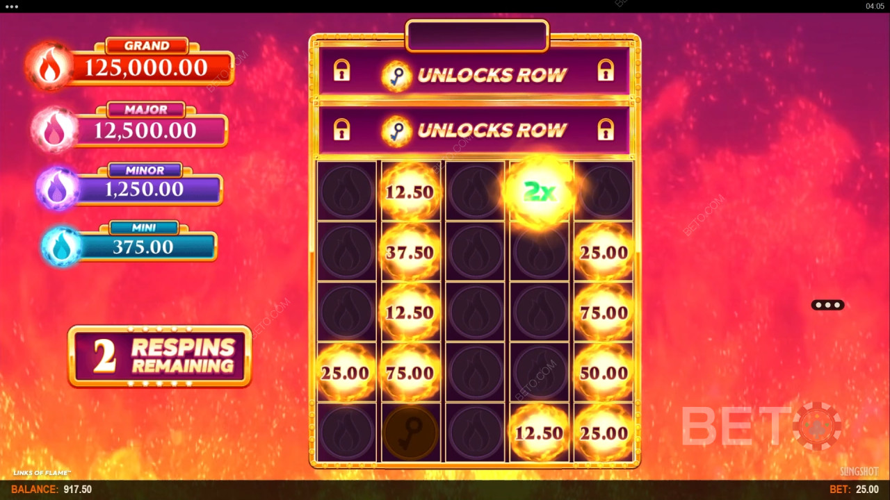 Links of Flameスロットで最大10,000倍の配当を獲得!