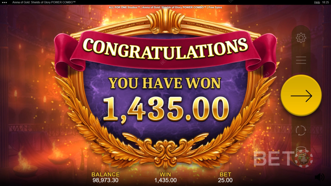 Arena of Gold: Shields of Glory Power Comboで最大10,000倍の配当獲得！