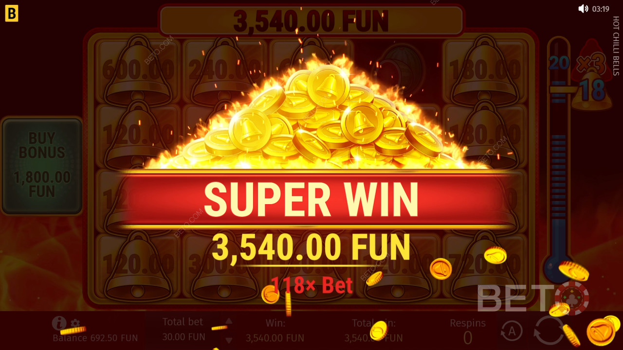 Hot Chilli Bellsで最大5,000倍の配当獲得チャンス！