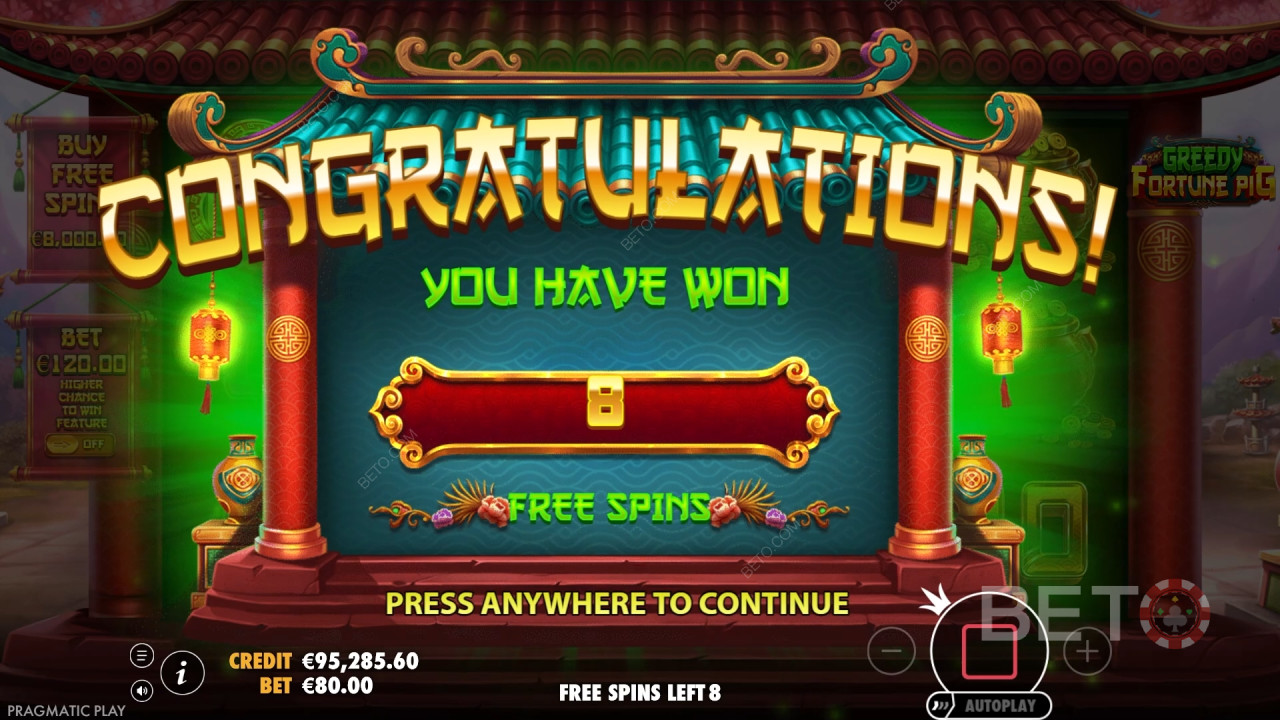 Greedy Fortune Pigで最大8,888倍の配当獲得！