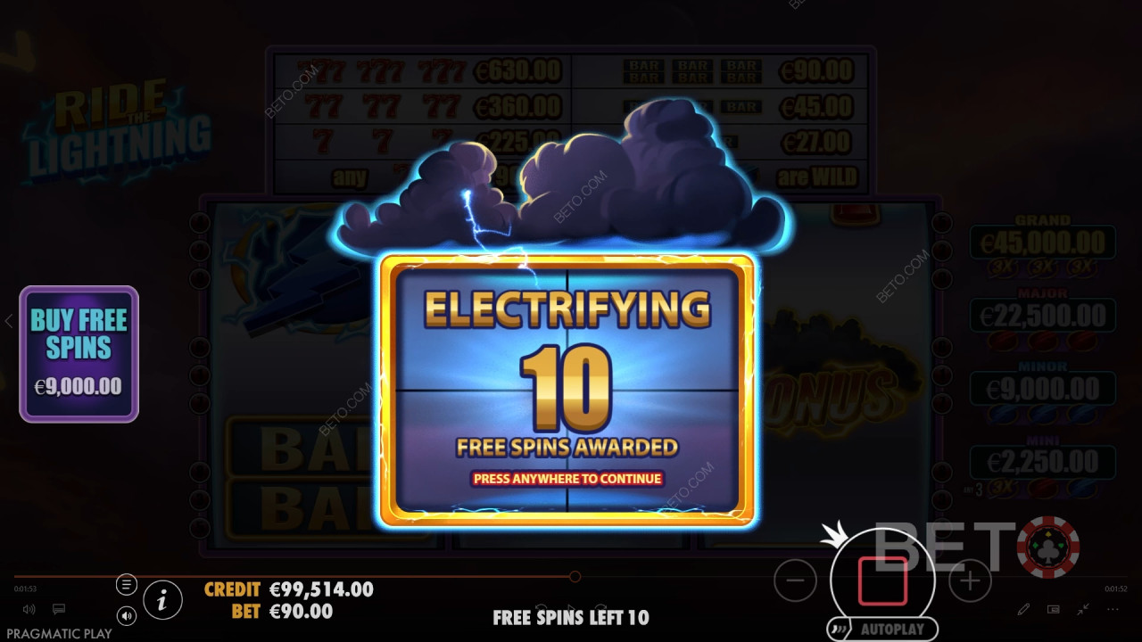 Ride the Lightningのボーナス機能を徹底解説 by Pragmatic Play