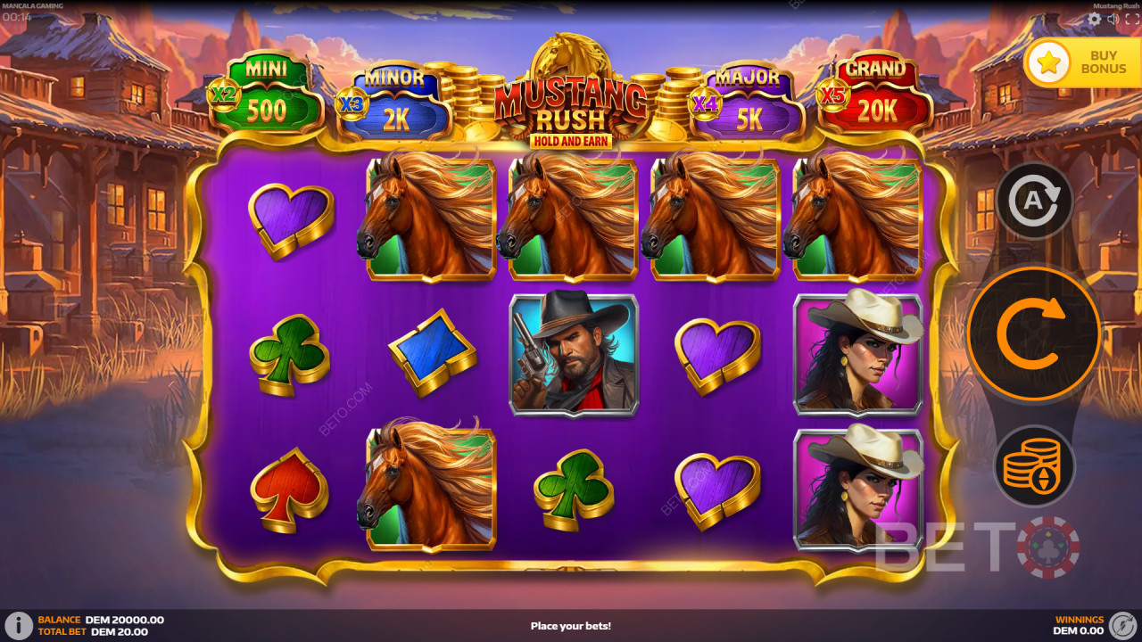 Mancala GamingのMustang Rushの遊び方