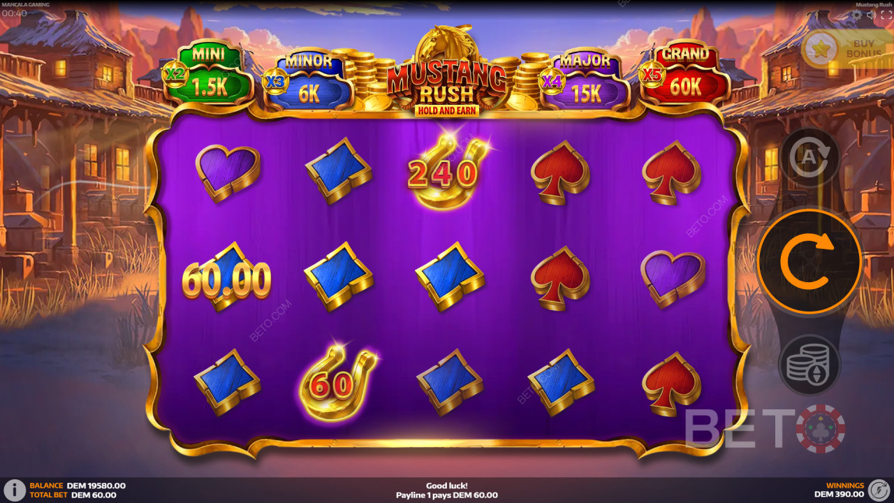 Mustang Rushのボーナス機能を徹底解説 | Mancala Gaming