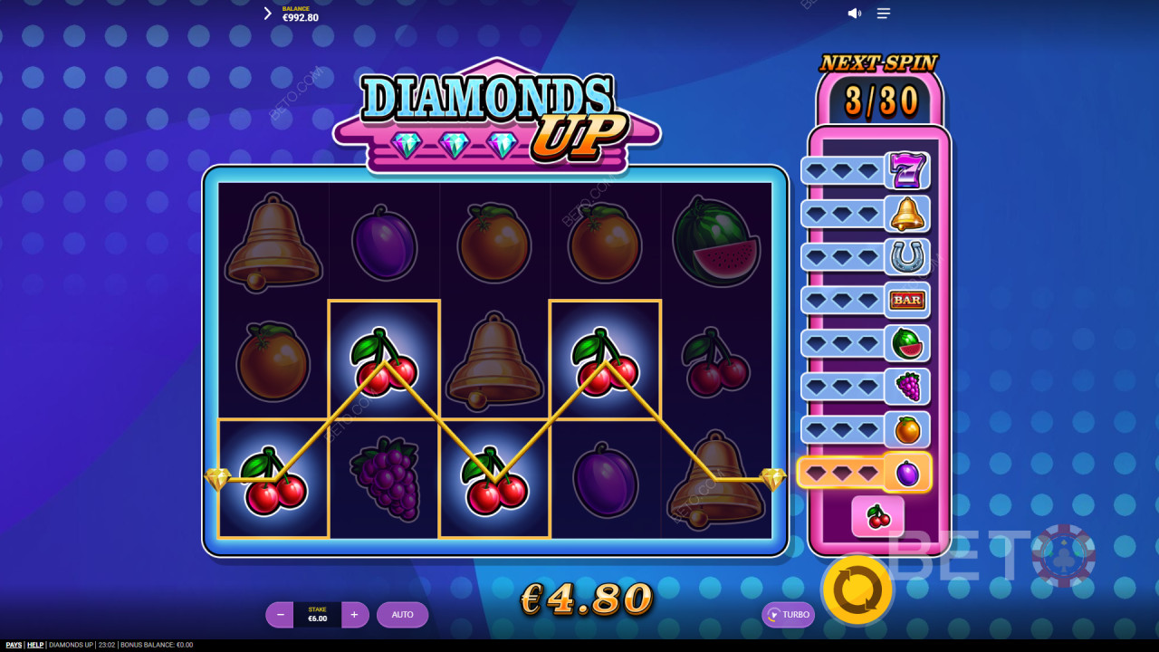 Red TigerのDiamonds Upプレイ方法