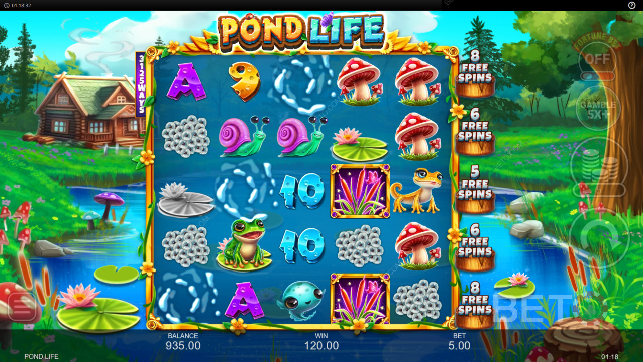 Inspired Gaming の Pond Life プレイガイド